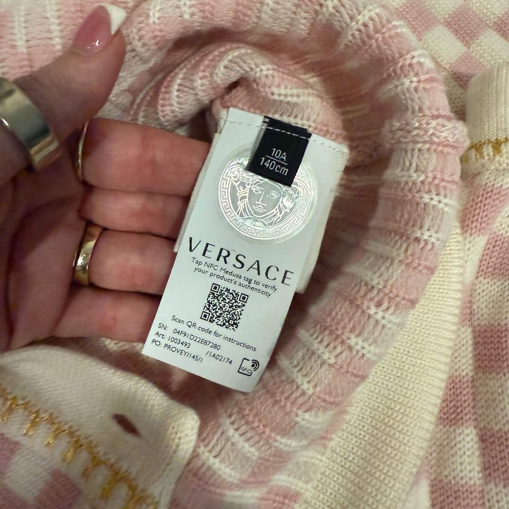 Versace Checkered Wool Set - image 6